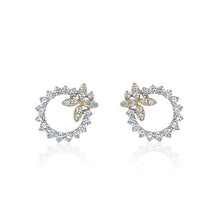  14K WHITE GOLD DIAMOND EARRING