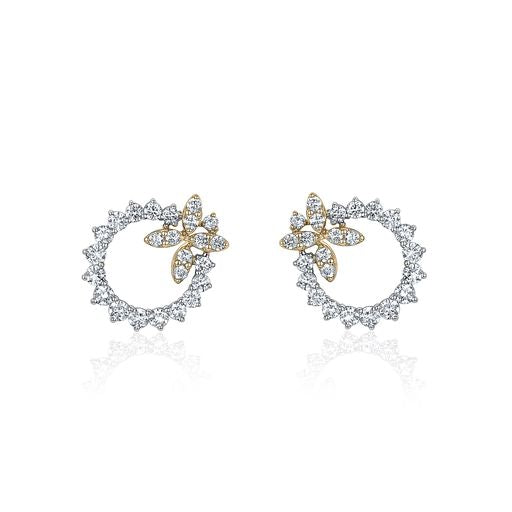 14K WHITE GOLD DIAMOND EARRING