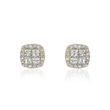  14K YELLOW GOLD DIAMOND EARRINGS