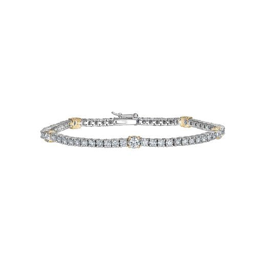 14K WHITE GOLD DIAMOND BRACELET