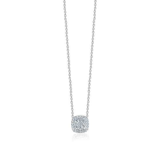 14K WHITE GOLD DIAMOND NECKLACE