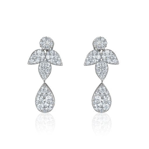 14K WHITE GOLD DIAMOND EARRING