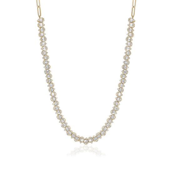 14K YELLOW & GOLD DIAMOND NECKLACE