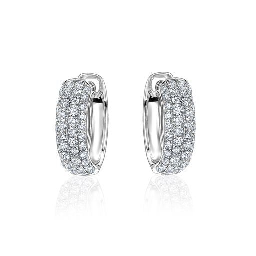 14K WHITE GOLD DIAMOND EARRING