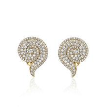  14K WHITE & YELLOW GOLD DIAMOND EARRING