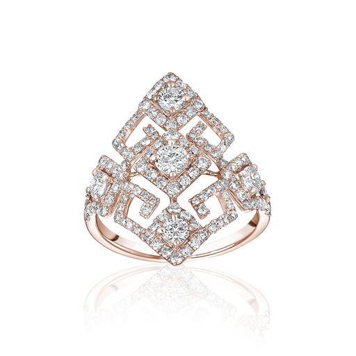 14K ROSE GOLD DIAMOND RING