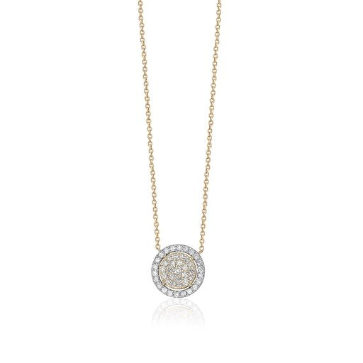 14K WHITE & YELLOW GOLD DIAMOND NECKLACE