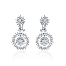  14K WHITE GOLD DIAMOND EARRING