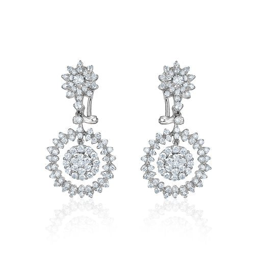 14K WHITE GOLD DIAMOND EARRING