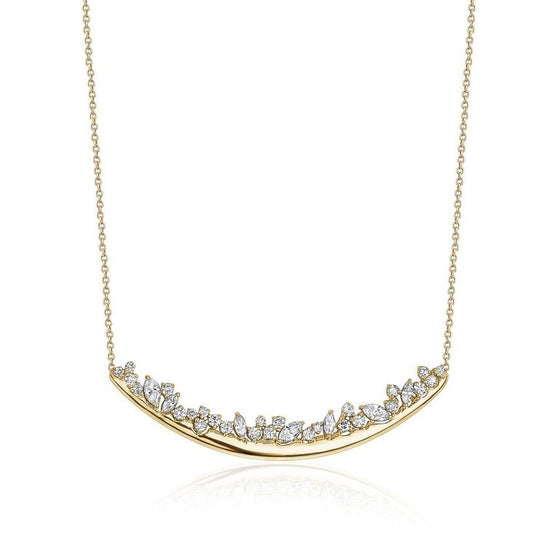 14K YELLOW  GOLD DIAMOND  NECKLACE