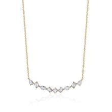  14k yellow gold lab grown bar necklace