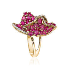  Rose Gold Ruby And Diamond Ring