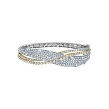  14 K YELLOW GOLD DIAMOND  BANGEL