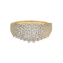  14K YELLOW  GOLD DIAMOND BANGEL