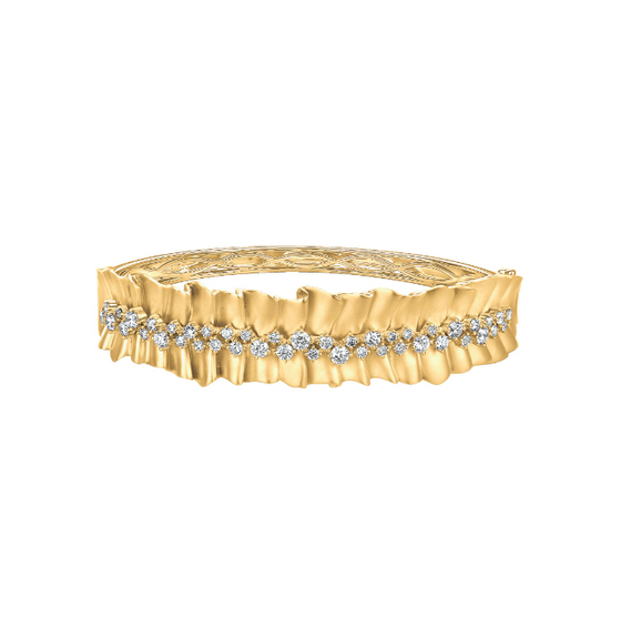 14K YELLOW GOLD DIAMOND BANGEL