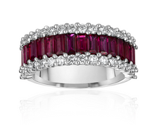  White gold diamond ruby ring