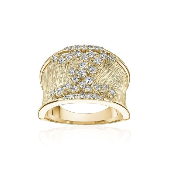 14K YELLOW GOLD DIAMOND RING