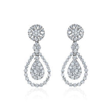  14K WHITE GOLD DIAMOND EARRING