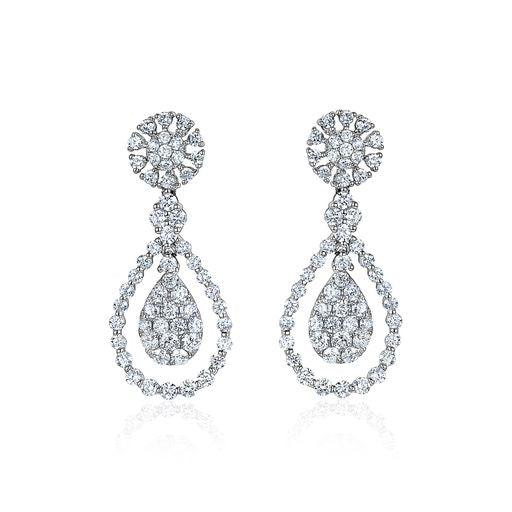 14K WHITE GOLD DIAMOND EARRING