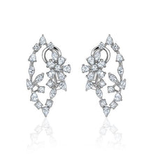  14K WHITE GOLD DIAMOND EARRING