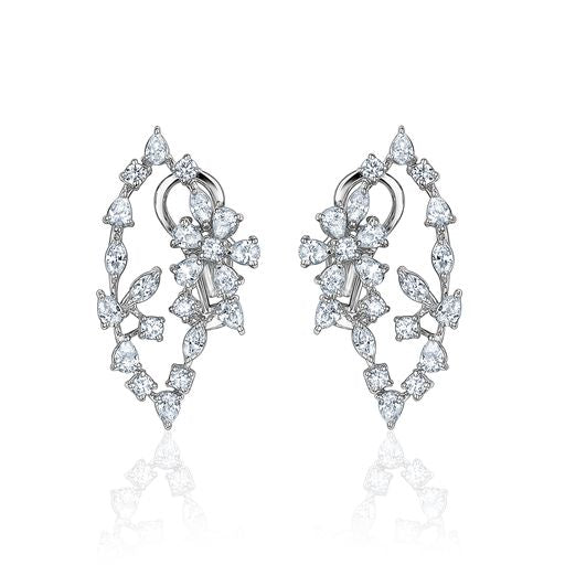 14K WHITE GOLD DIAMOND EARRING