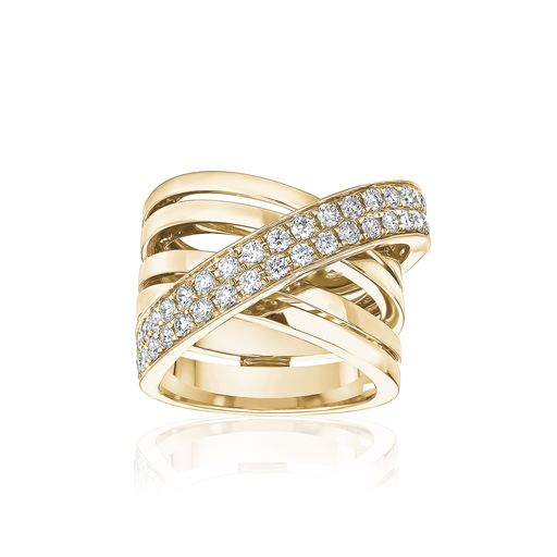 14K WHITE & YELLOW GOLD DIAMOND RING