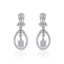  14K WHITE GOLD DIAMOND EARRING