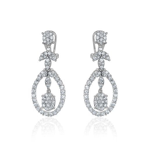 14K WHITE GOLD DIAMOND EARRING