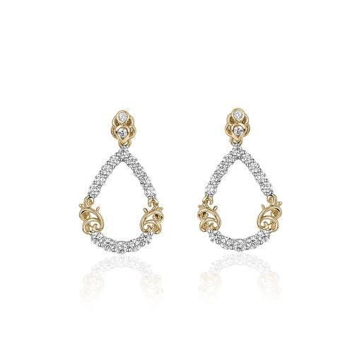 14K WHITE GOLD DIAMOND EARRING