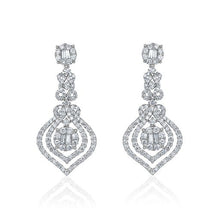  14K WHITE GOLD DIAMOND EARRING