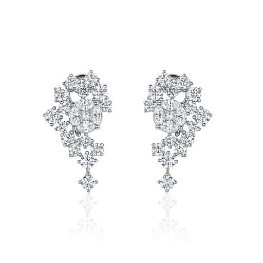 14K WHITE GOLD DIAMOND EARRING