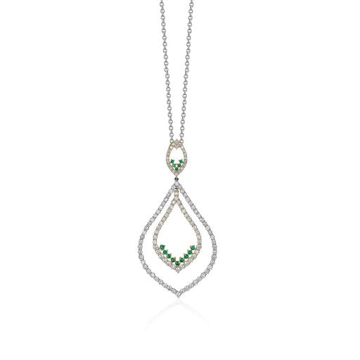 14K WHITE GOLD DIAMOND NECKLACE