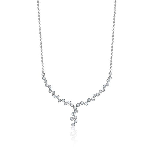 14K WHITE GOLD DIAMOND NECKLACE