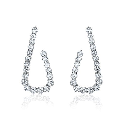 14K WHITE GOLD DIAMOND EARRING