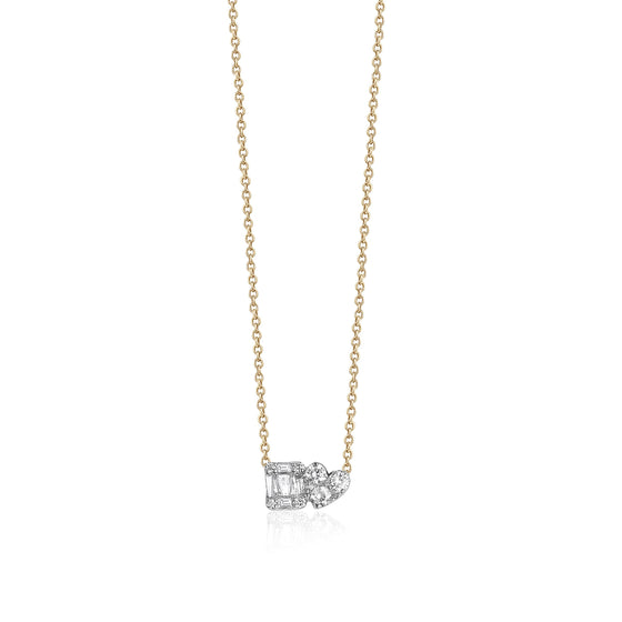 14K YELLOW GOLD DIAMOND NECKLACE