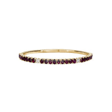  14K YELLOW  GOLD DIAMOND BRACELET WITH RUBY