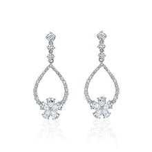  14K WHITE GOLD DIAMOND EARRING