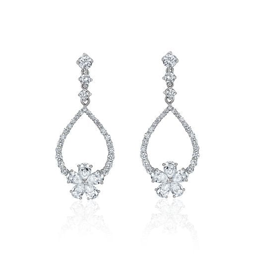 14K WHITE GOLD DIAMOND EARRING