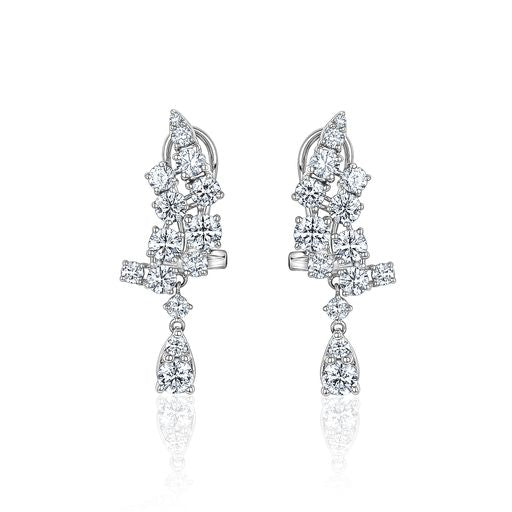 14K WHITE GOLD DIAMOND EARRING