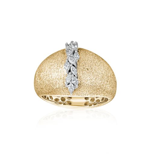 14K WHITE & YELLOW GOLD DIAMOND RING