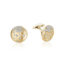  14K YELLOW & GOLD DIAMOND CUFFLINK