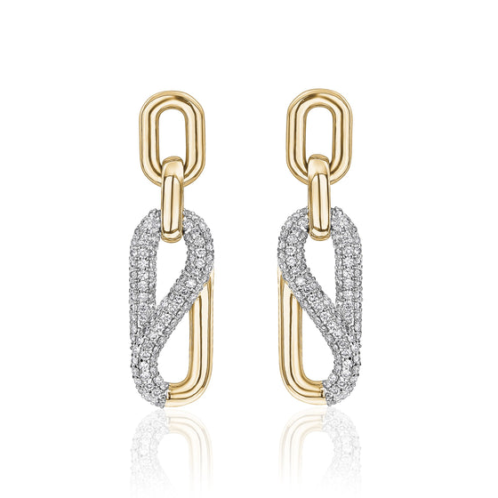 14K WHITE GOLD DIAMOND EARRING