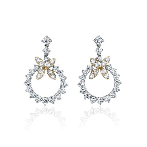 14K WHITE GOLD DIAMOND EARRING